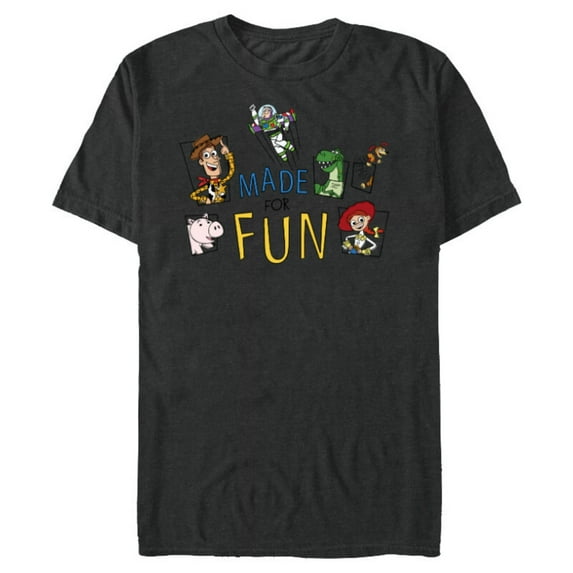 Disney PIXAR Toy Story Crew Made for Fun - Short Sleeve Blended T-Shirt for Adults - Customized-Dark Heather