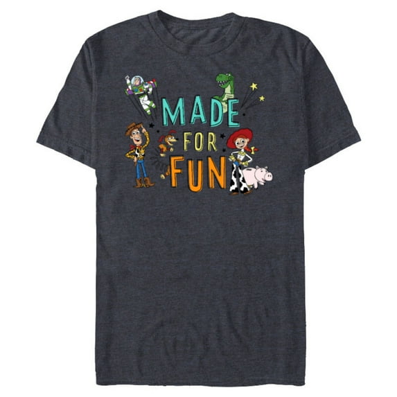 Disney PIXAR Toy Story Crew Made for Fun - Short Sleeve Blended T-Shirt for Adults - Customized-Navy Heather