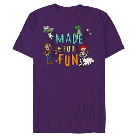 Disney PIXAR Toy Story Crew Made for Fun - Short Sleeve Blended T-Shirt for Adults - Customized-Purple
