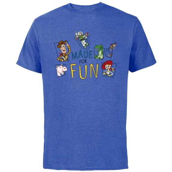 Disney PIXAR Toy Story Crew Made for Fun - Short Sleeve Cotton T-Shirt for Adults - Customized-Royal Heather