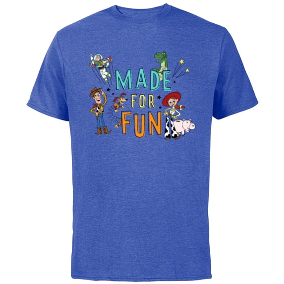 Disney PIXAR Toy Story Crew Made for Fun - Short Sleeve Cotton T-Shirt for Adults - Customized-Royal Heather