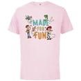 thumbnail image 1 of Disney PIXAR Toy Story Crew Made for Fun - Short Sleeve Cotton T-Shirt for Adults - Customized-Soft Pink, 1 of 5