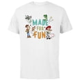 thumbnail image 1 of Disney PIXAR Toy Story Crew Made for Fun - Short Sleeve Cotton T-Shirt for Adults - Customized-White, 1 of 5