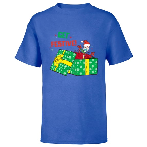 Disney PIXAR Toy Story Forky Get Festive! Holiday Gift - Short Sleeve T-Shirt for Kids - Customized-Royal