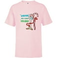 thumbnail image 1 of Disney PIXAR Toy Story Forky Wishing You A Sweet Holiday - Short Sleeve T-Shirt for Kids - Customized-Soft Pink, 1 of 5