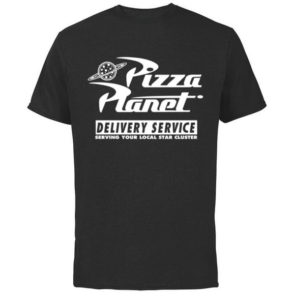 Disney PIXAR Toy Story Pizza Planet Delivery Service - Short Sleeve Cotton T-Shirt for Adults - Customized-Black
