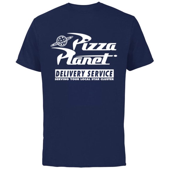 Disney PIXAR Toy Story Pizza Planet Delivery Service - Short Sleeve Cotton T-Shirt for Adults - Customized-Navy