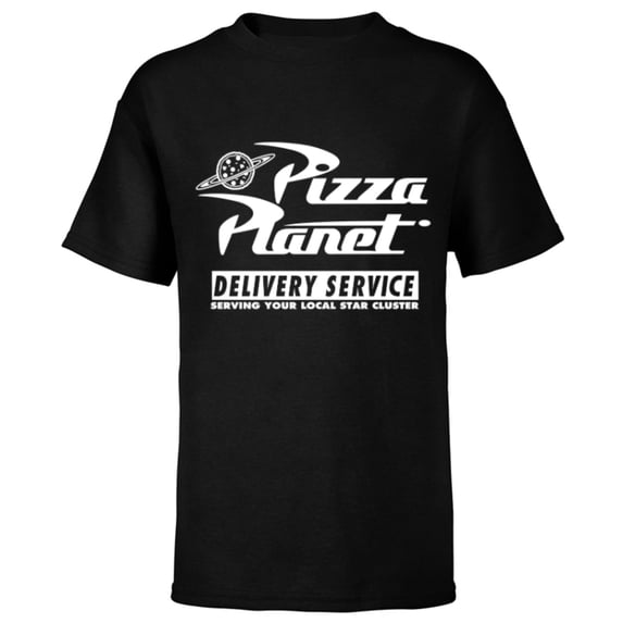 Disney PIXAR Toy Story Pizza Planet Delivery Service - Short Sleeve T-Shirt for Kids - Customized-Black