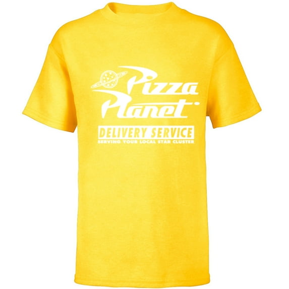 Disney PIXAR Toy Story Pizza Planet Delivery Service - Short Sleeve T-Shirt for Kids - Customized-Yellow