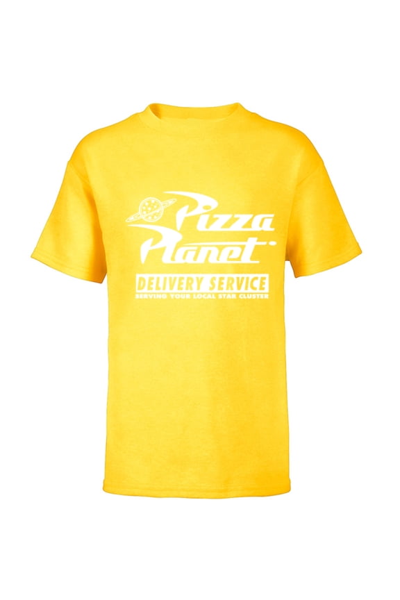 Disney PIXAR Toy Story Pizza Planet Delivery Service - Short Sleeve T-Shirt for Kids - Customized-Yellow