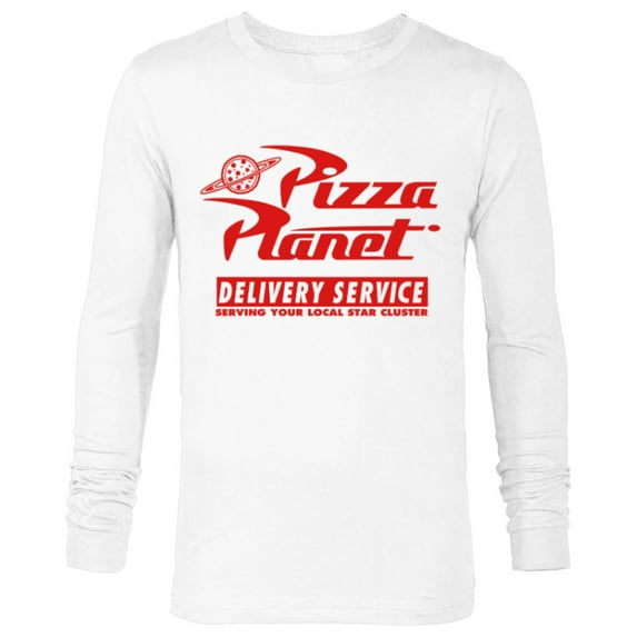 Disney PIXAR Toy Story Pizza Planet Delivery Service White - Long Sleeve T-Shirt for Men - Customized-White