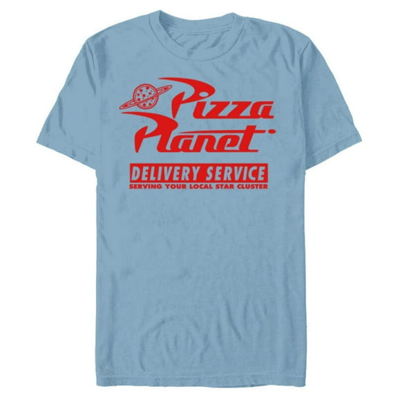 Disney PIXAR Toy Story Pizza Planet Delivery Service White - Short Sleeve Blended T-Shirt for Adults - Customized-Ocean Blue