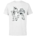 thumbnail image 1 of Disney PIXAR Toy Story Woody & Buzz Lightyear Sketch Book - Short Sleeve Cotton T-Shirt for Adults - Customized-White, 1 of 5