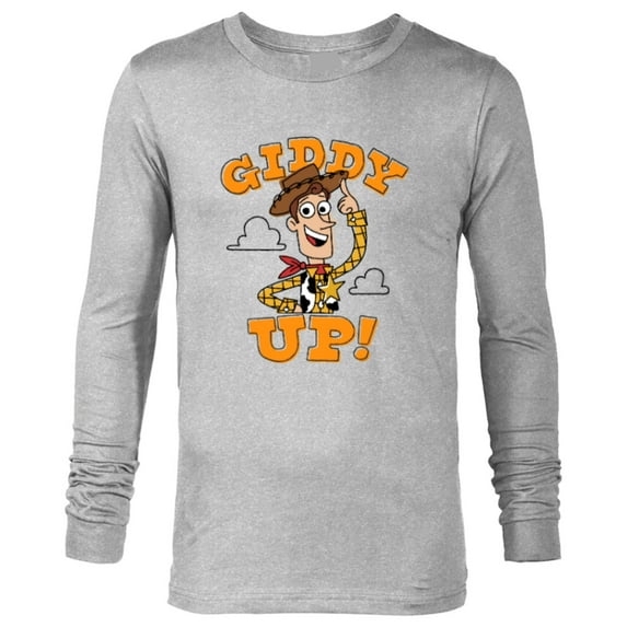 Disney PIXAR Toy Story Woody Giddy Up! - Long Sleeve T-Shirt for Men - Customized-Athletic Heather