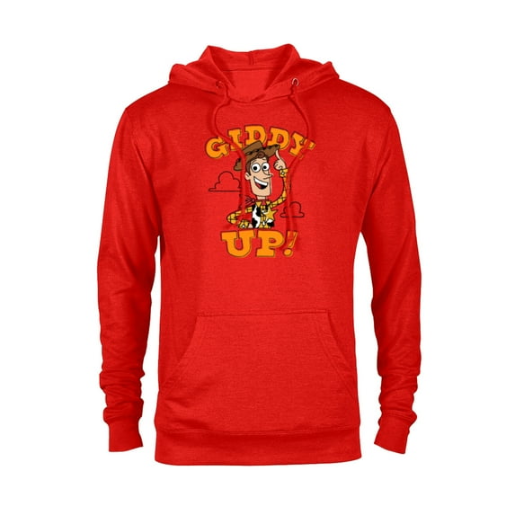 Disney PIXAR Toy Story Woody Giddy Up! - Pullover Hoodie for Adults - Customized-Red