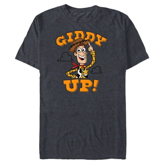 Disney PIXAR Toy Story Woody Giddy Up! - Short Sleeve Blended T-Shirt for Adults - Customized-Navy Heather