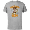 thumbnail image 1 of Disney PIXAR Toy Story Woody Giddy Up! - Short Sleeve Cotton T-Shirt for Adults - Customized-Athletic Heather, 1 of 5
