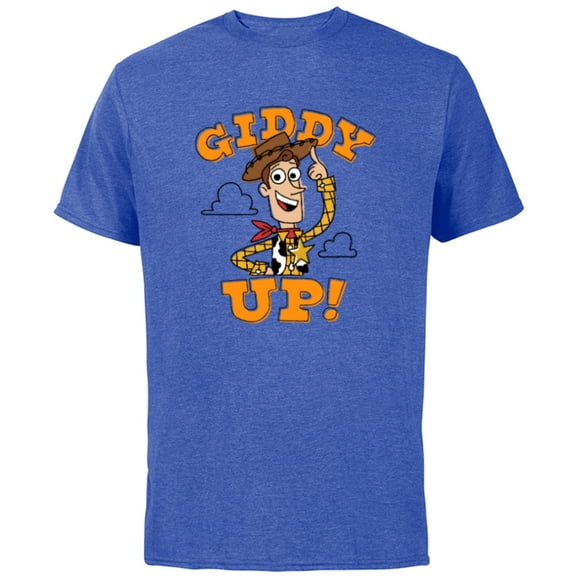 Disney PIXAR Toy Story Woody Giddy Up! - Short Sleeve Cotton T-Shirt for Adults - Customized-Royal Heather