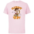 thumbnail image 1 of Disney PIXAR Toy Story Woody Giddy Up! - Short Sleeve Cotton T-Shirt for Adults - Customized-Soft Pink, 1 of 5