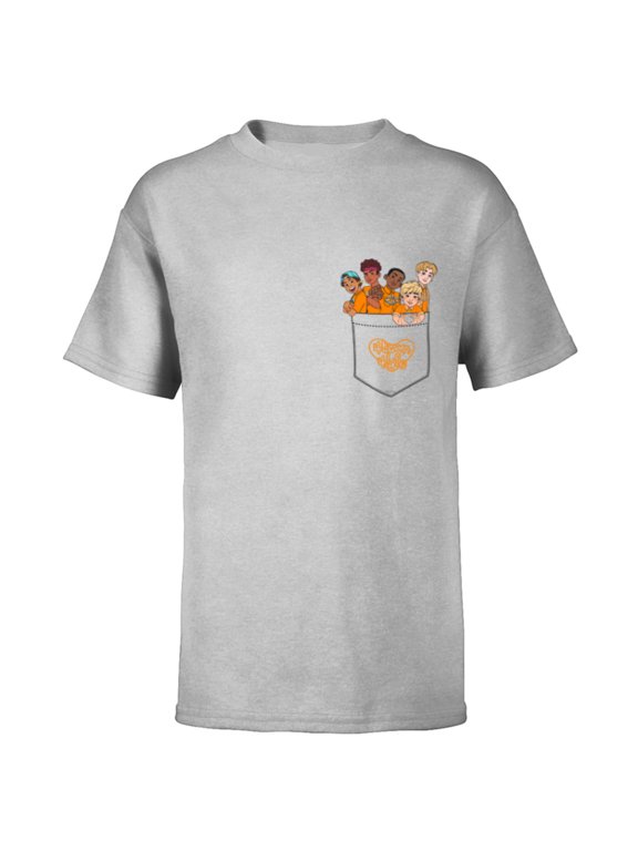 Disney PIXAR Turning Red 4-Town Pocket - Short Sleeve T-Shirt for Kids - Customized-Athletic Heather