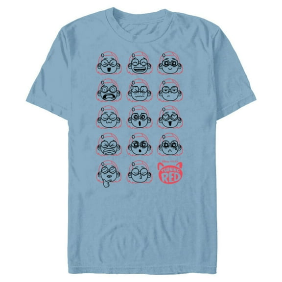 Disney PIXAR Turning Red Mei Lee Emotional Growing Pains - Short Sleeve Blended T-Shirt for Adults - Customized-Ocean Blue