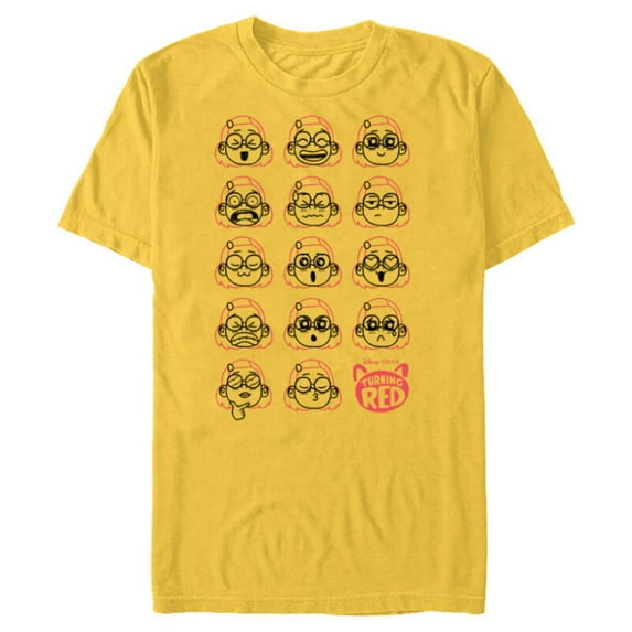 Disney PIXAR Turning Red Mei Lee Emotional Growing Pains - Short Sleeve Blended T-Shirt for Adults - Customized-Yellow