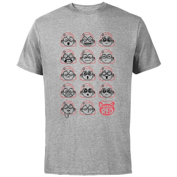 Disney PIXAR Turning Red Mei Lee Emotional Growing Pains - Short Sleeve Cotton T-Shirt for Adults - Customized-Athletic Heather