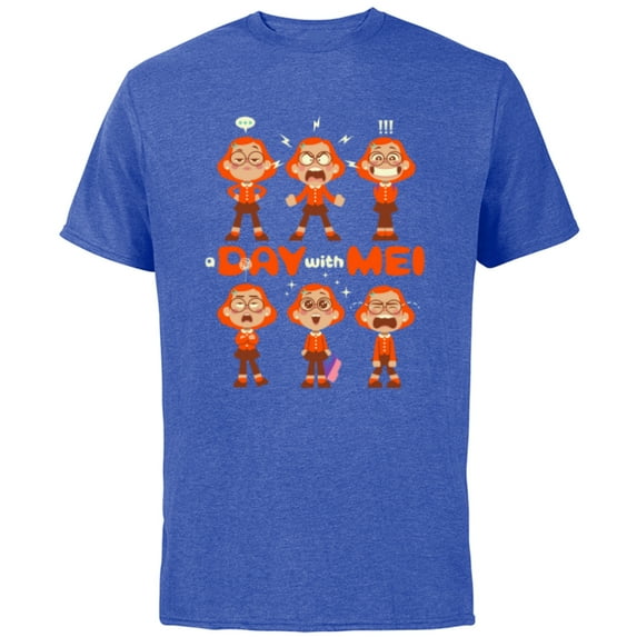 Disney PIXAR Turning Red Mei Lee Growing Pains - Short Sleeve Cotton T-Shirt for Adults - Customized-Royal Heather
