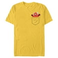 thumbnail image 1 of Disney PIXAR Turning Red Mei Lee Pocket - Short Sleeve Blended T-Shirt for Adults - Customized-Yellow, 1 of 5