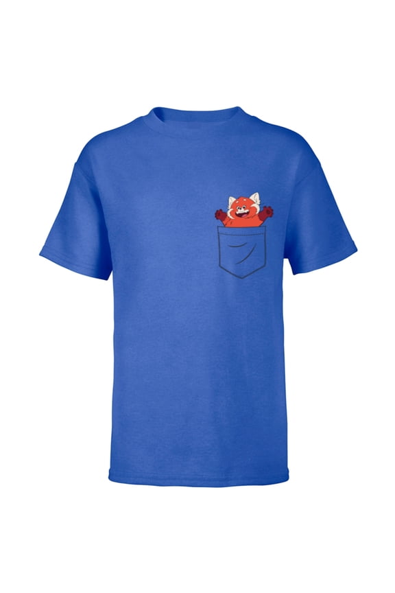 Disney PIXAR Turning Red Mei Lee Pocket - Short Sleeve T-Shirt for Kids - Customized-Royal