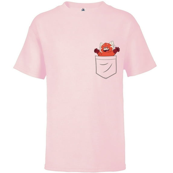 Disney PIXAR Turning Red Mei Lee Pocket - Short Sleeve T-Shirt for Kids - Customized-Soft Pink
