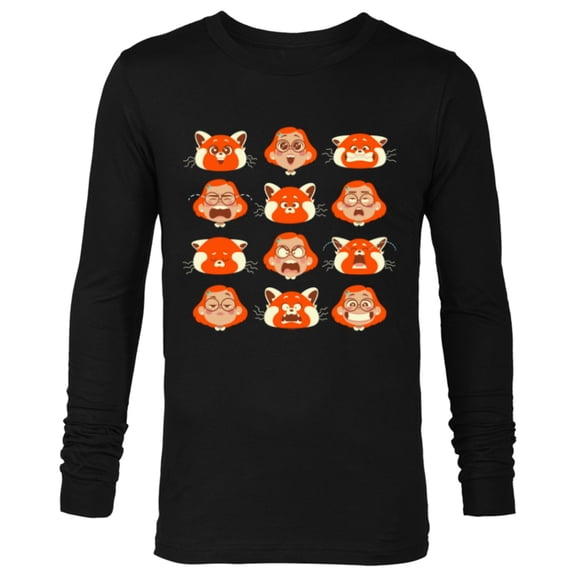Disney PIXAR Turning Red Mei Red Panda Growing Pains - Long Sleeve T-Shirt for Men - Customized-Black
