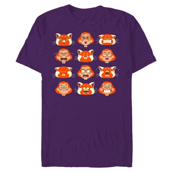 Disney PIXAR Turning Red Mei Red Panda Growing Pains - Short Sleeve Blended T-Shirt for Adults - Customized-Berry Snow Heather