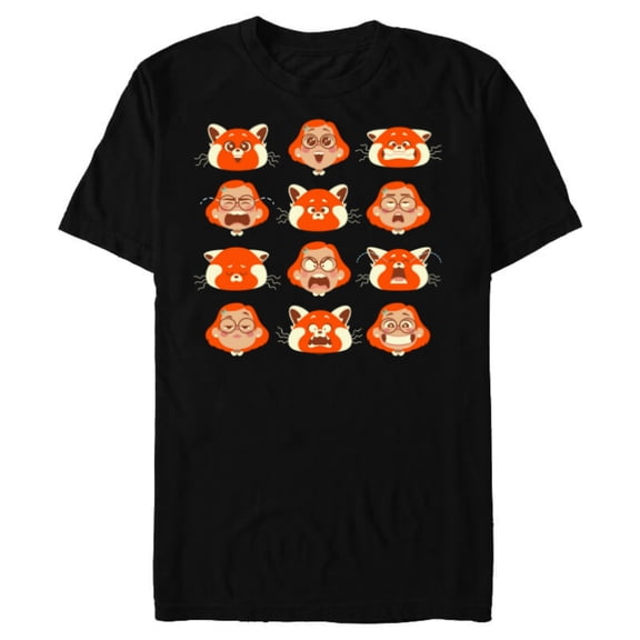 Disney PIXAR Turning Red Mei Red Panda Growing Pains - Short Sleeve Blended T-Shirt for Adults - Customized-Black Snow Heather