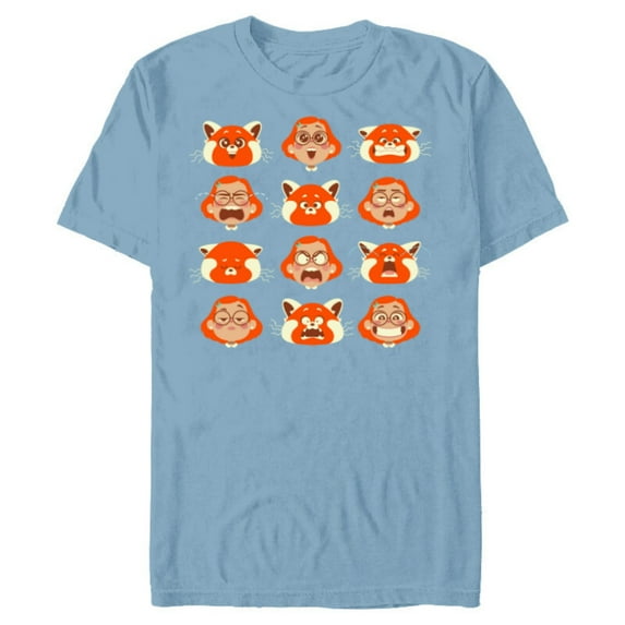 Disney PIXAR Turning Red Mei Red Panda Growing Pains - Short Sleeve Blended T-Shirt for Adults - Customized-Celadon Snow Heather