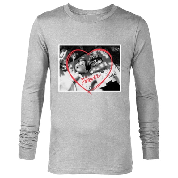 Disney PIXAR UP Carl and Ellie Forever Heart - Long Sleeve T-Shirt for Men - Customized-Athletic Heather