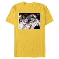 Disney PIXAR UP Carl and Ellie Forever Heart - Short Sleeve Blended T-Shirt for Adults - Customized-Yellow