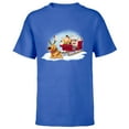 thumbnail image 1 of Disney PIXAR Up Carl, Russell & Dug Holiday Sleigh Ride - Short Sleeve T-Shirt for Kids - Customized-Royal, 1 of 5