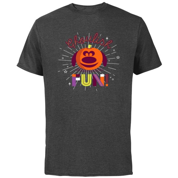 Disney PIXAR Up Dug Halloween Ghoulish Fun - Short Sleeve Cotton T-Shirt for Adults - Customized-Charcoal Heather