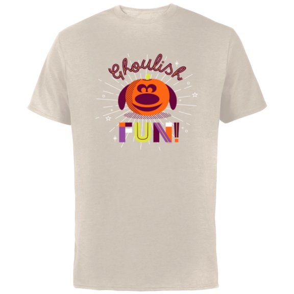 Disney PIXAR Up Dug Halloween Ghoulish Fun - Short Sleeve Cotton T-Shirt for Adults - Customized-Natural