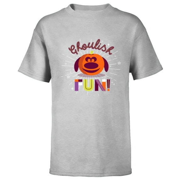 Disney PIXAR Up Dug Halloween Ghoulish Fun - Short Sleeve T-Shirt for Kids - Customized-Athletic Heather