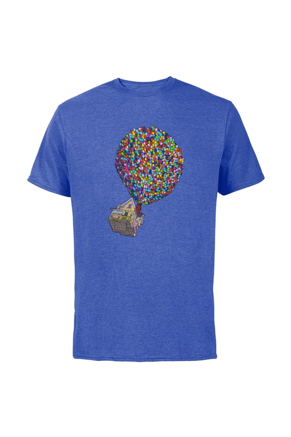Disney PIXAR Up House Holiday - Short Sleeve Cotton T-Shirt for Adults - Customized-Royal Heather