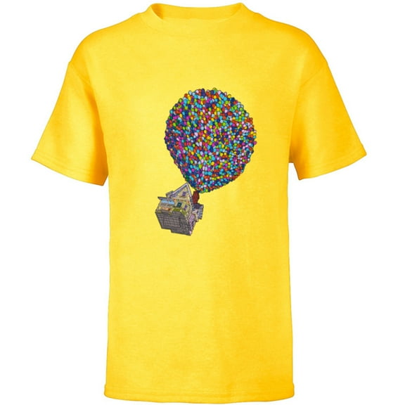 Disney PIXAR Up House Holiday - Short Sleeve T-Shirt for Kids - Customized-Yellow