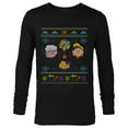 thumbnail image 1 of Disney PIXAR Up Ugly Christmas Sweater Holiday - Long Sleeve T-Shirt for Men - Customized-Black, 1 of 5