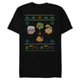 thumbnail image 1 of Disney PIXAR Up Ugly Christmas Sweater Holiday - Short Sleeve Blended T-Shirt for Adults - Customized-Black, 1 of 5