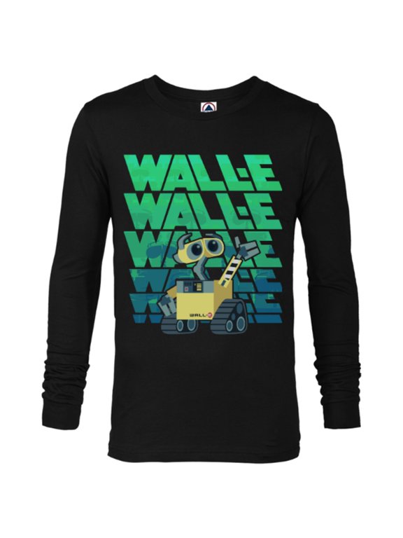 Disney PIXAR Wall-E Robot T-Shirt - Long Sleeve T-Shirt for Men - Customized-Black