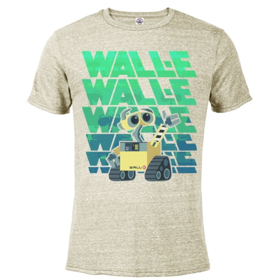 Disney PIXAR Wall-E Robot T-Shirt- Short Sleeve Blended T-Shirt for Adults - Customized-Putty Snow Heather