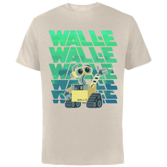Disney PIXAR Wall-E Robot T-Shirt - Short Sleeve Cotton T-Shirt for Adults - Customized-Natural