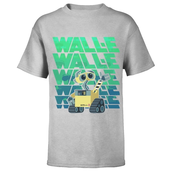 Disney PIXAR Wall-E Robot T-Shirt - Short Sleeve T-Shirt for Kids - Customized-Athletic Heather