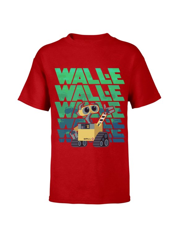 Disney PIXAR Wall-E Robot T-Shirt - Short Sleeve T-Shirt for Kids - Customized-Red